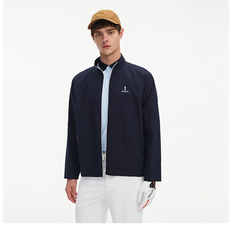 Biyinlefen Golf [UV Protection] Spring Summer Men's Sports Casual Fashion Versatile Stand Collar Stretch Comfortable Jacket 12